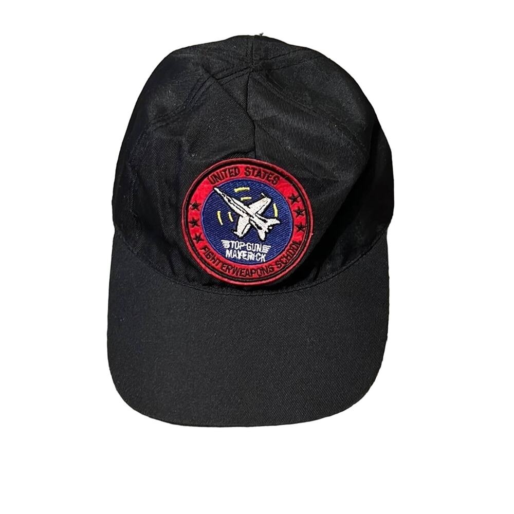 Top Gun Maverick Hat Cap Black Patch Fighter Weapons School